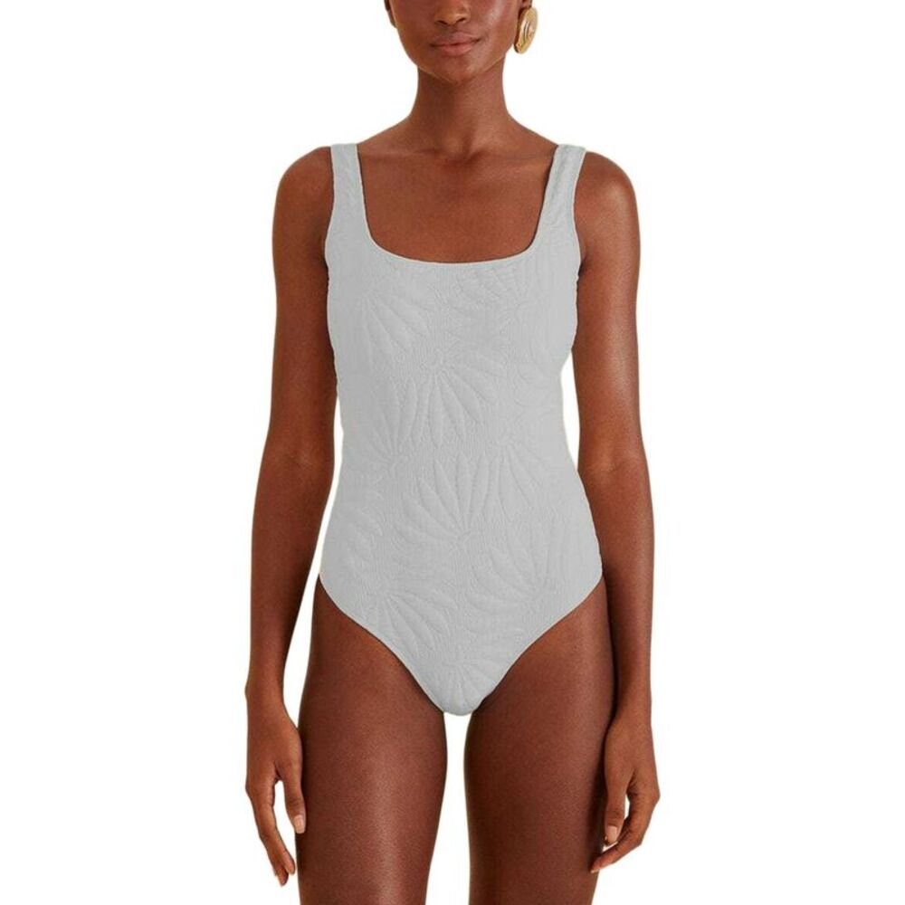 Farm Rio Womens  Off White Banana Matelassé One-Piece